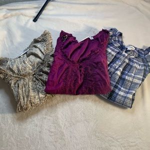 St.John’s Bay THREE puff hem puff sleeve tops!